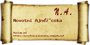 Novotni Ajnácska névjegykártya